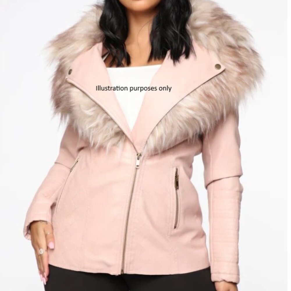 Like New  Faux Leather Jacket  - White